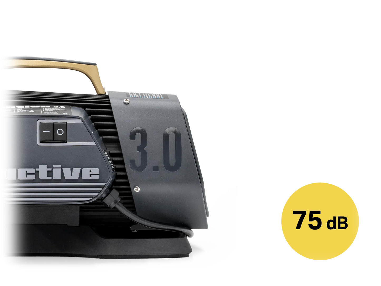 Active 3.0 pressure washer quiet 75dB low-speed induction motor