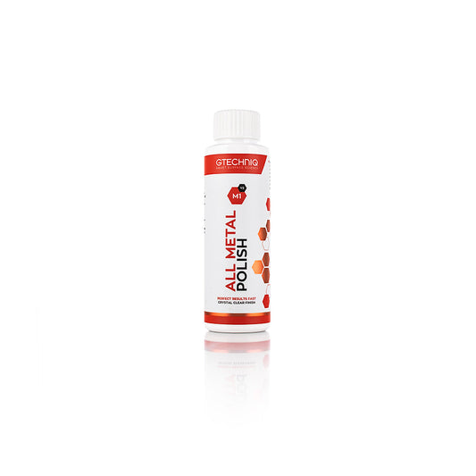 Gtechniq M1 All Metal Polish bottle for polishing chrome, aluminum and stainless steel